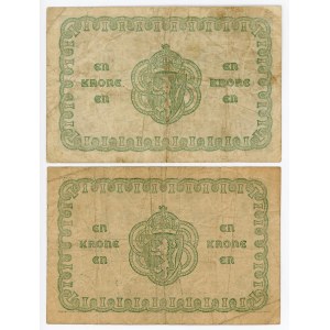 Norway 2 x 1 Krone 1917