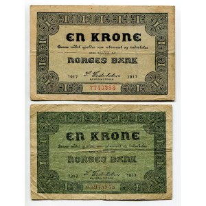 Norway 2 x 1 Krone 1917