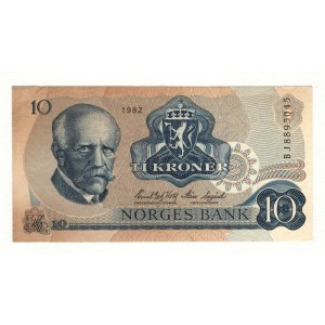 Norway 10 Kroner 1982