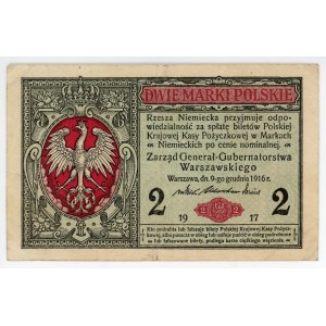 Poland 2 Marki 1917 German Occupation