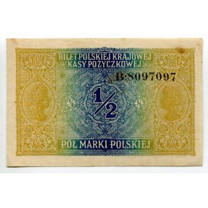 Poland 1/2 Marki 1917