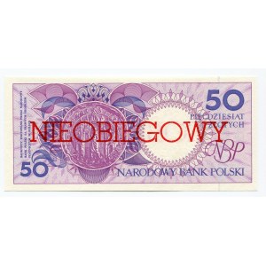 Poland 50 Zlotych 1990 Cancelled Note