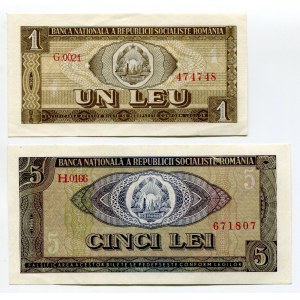 Romania 1 & 5 Lei 1966