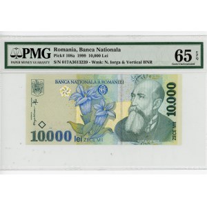 Romania 10000 Lei 1999 PMG 65