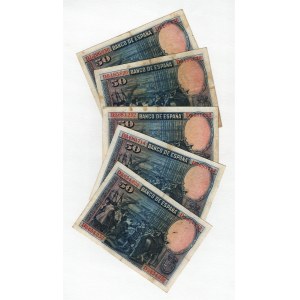 Spain 5 x 50 Peset 1928