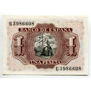 Spain 1 Peseta 1953