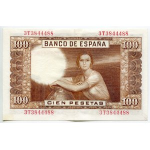 Spain 100 Pesetas 1953 (1955)