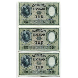 Sweden 3 X 10 Kronor 1960