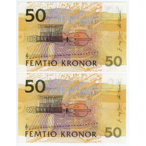 Sweden 2 x 50 Kronor 1996