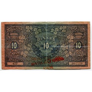 Yugoslavia 40 Kronen on 10 Dinara 1919