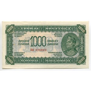 Yugoslavia 1000 Dinara 1944