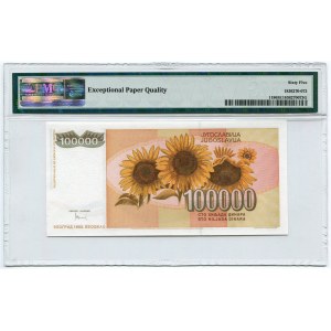 Yugoslavia 1000000 Dinara 1993 PMG 65