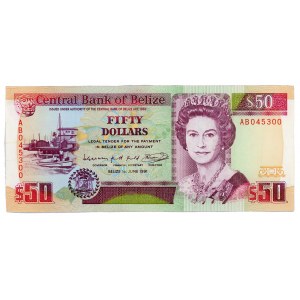 Belize 50 Dollars 1991