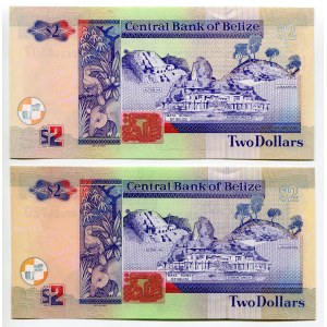 Belize 2 x 2 Dollars 2011 - 2014