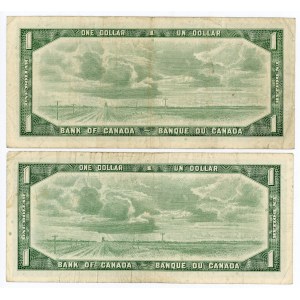 Canada 2 x 1 Dollar 1954