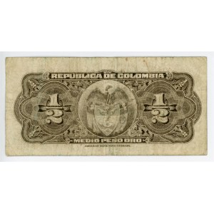 Colombia 1/2 Peso Oro 1948