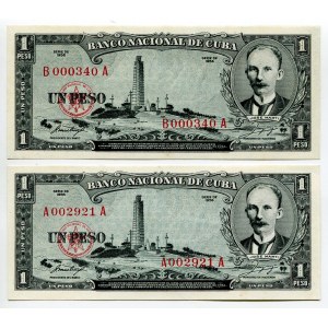 Cuba 2 x 1 Peso 1956