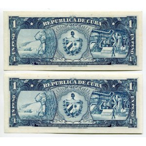 Cuba 2 x 1 Peso 1956
