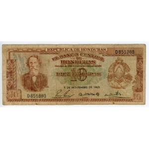 Honduras 10 Lempiras 1965