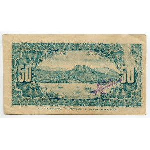 Mexico La Tesorería de la Federación, Guaymas 50 Centavos 1914