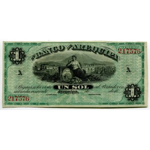 Peru Banco de Arequipa 1 Sol 1870s (ND)