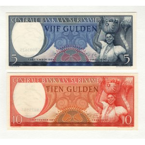 Suriname 5-10 Gulden 1963