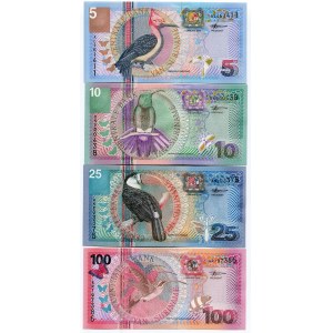 Suriname 4 Pcs Set 5-10-25-100 Gulden 2000