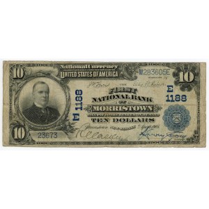 United States New Jersey FNB of Morristown 10 Dollars 1905