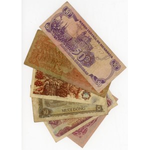 Asia Lot of 6 Banknotes 1980 - 1986
