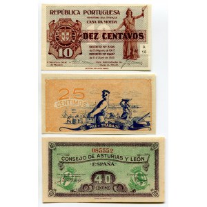 Europe Lot of 3 Banknotes 1917 - 1936