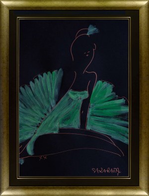 Joanna Sarapata, Ballerina zielono-niebieska z cyklu Ecole de Paris, 2022