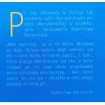 Barańczak Stanisław - Von Walt Whitman bis Bob Dylan. Eine Anthologie amerikanischer Poesie