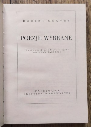 [Biblioteka Poetów] Graves Robert • Poezje wybrane