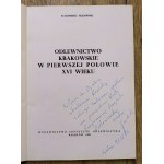 Sękowski Kazimierz - Die Krakauer Gießerei in der ersten Hälfte des 16. Jahrhunderts [Widmung des Autors].