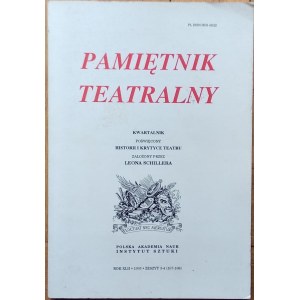 Pamiętnik Teatralny 3-4/1993 - Thema des Heftes: Zbigniew Raszewski