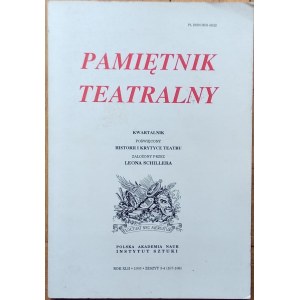 Pamiętnik Teatralny 3-4/1993 • Temat zeszytu: Zbigniew Raszewski