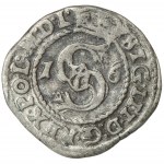 Zygmunt III Waza, Szeląg Poznań 1600 - litera P nad Lewartem, ex. Marzęta