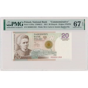 20 złotych 2011 - Maria Skłodowska Curie - PMG 67 EPQ