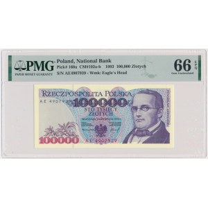 100.000 złotych 1993 - AE - PMG 66 EPQ