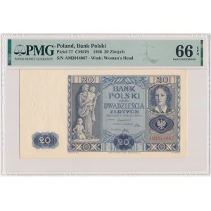 20 złotych 1936 - AM - PMG 66 EPQ