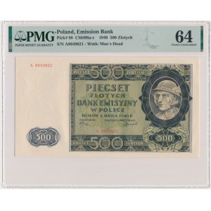 500 złotych 1940 - A - PMG 64