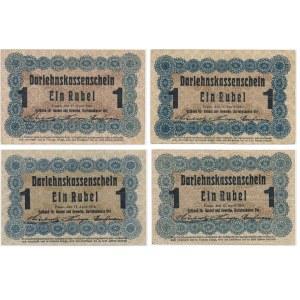 Posen, 1 Rubel 1916 (4 pcs.) - all variations