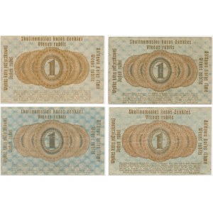 Posen, 1 Rubel 1916 (4 pcs.) - all variations