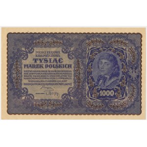 1.000 marek 1919 - III Serja B - pięknie wybarwiony