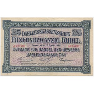 Posen, 25 Rubles 1916 - A