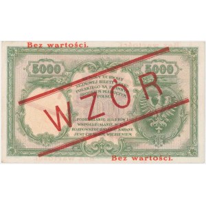 5.000 złotych 1919 - WZÓR - wysoki nadruk