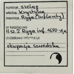 Livonia under Sweden, Christina, Schilling Riga 1650 - ex. Marzęta
