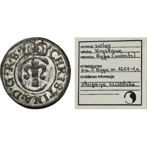 Riga under Sweden, Christina, Schilling Riga 1651 - ex. Marzęta