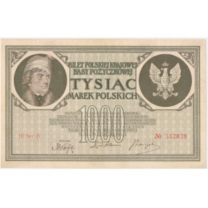 1 000 marek 1919 - III. sér. D -