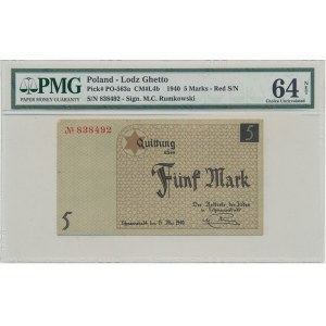 5 bodov 1940 - PMG 64 NET - štandardný papier